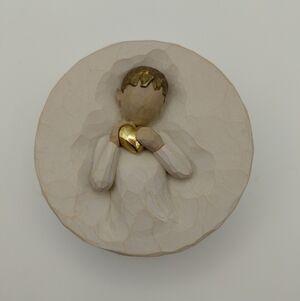 Willow Tree Heart Holding Trinket Box